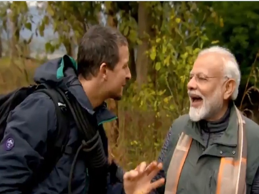 Man Vs Wild: Prime Minister Narendra Modi's jungle safari with bare grills | Man Vs Wild: पंतप्रधान नरेंद्र मोदींची बेअर ग्रिल्ससोबत जंगल सफारी 