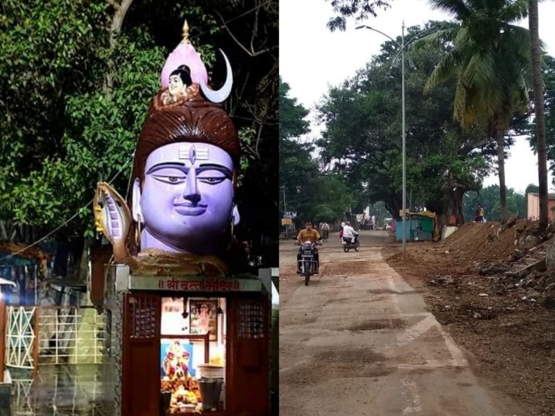 The Datta temple was removed who near Nira Dawa canal In Baramati | बारामतीत 'रात्रीस खेळ चाले',निरा डावा कालव्यालगतचे दत्त मंदिर एका रात्रीत हटवले