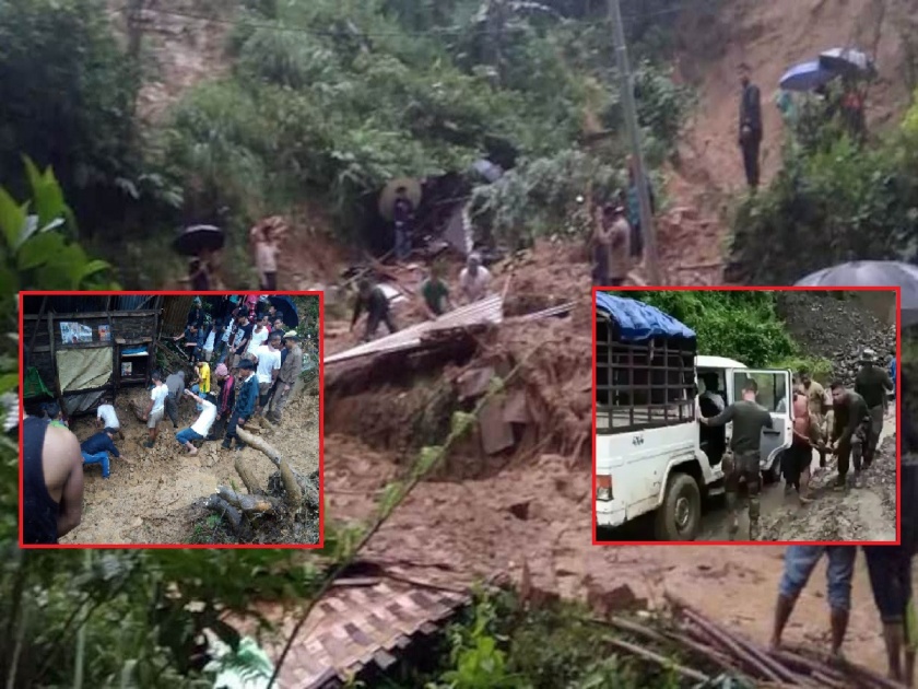 Big news! Manipur Landslide; Seven territorial army Jawans dead while many injured, rescue operation going on | मोठी बातमी! आर्मी कॅंपवर भूस्खलन, 7 जवानांचा मृत्यू तर 30 ते 40 अजूनही मातीखाली अडकले