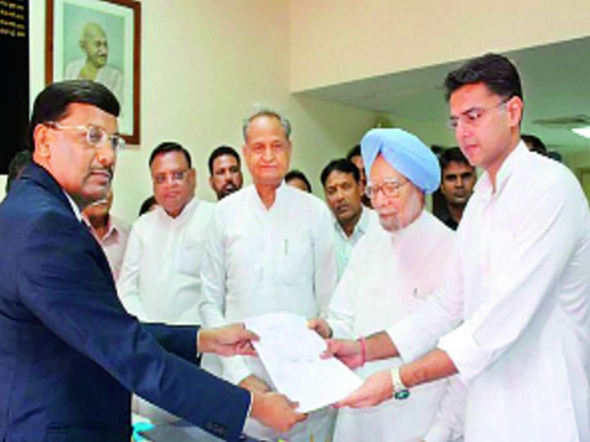 Manmohan Singh filed his nomination for Rajya Sabha from Rajasthan | मनमोहनसिंग यांचा राज्यसभेसाठी राजस्थानातून उमेदवारी अर्ज दाखल