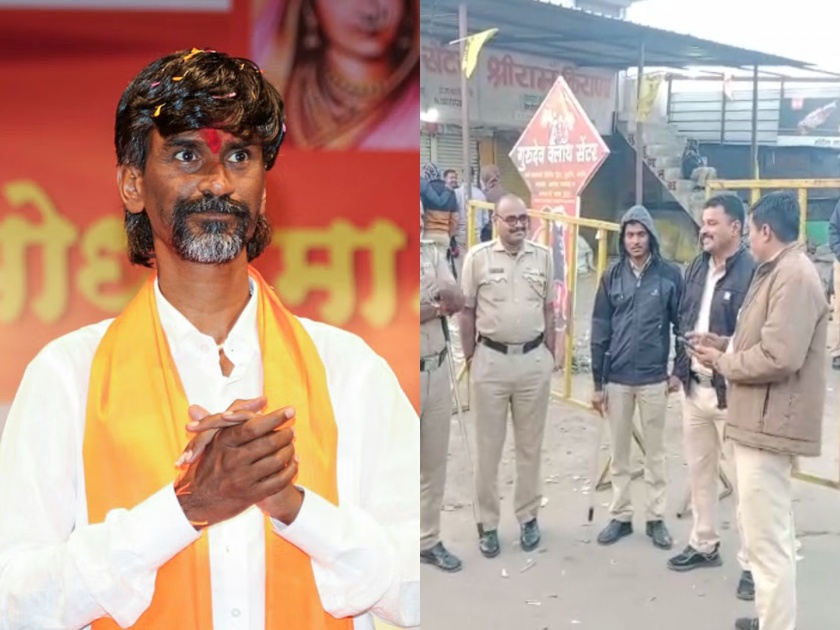 Manoj Jarange Patil will leave for Mumbai shortly From Antarwali sarati; Police force deployed, Maratha protesters gathered | मनोज जरांगे पाटील थोड्याच वेळात मुंबईला निघणार; पोलिसांचा बंदोबस्त तैनात 