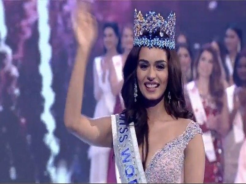 Arrival to India at the Manushi's airport, which has won India's Miss World title | भारताला मिस वर्ल्डचा किताब पटकावून देणा-या मानुषीचं विमानतळावर जल्लोषात आगमन