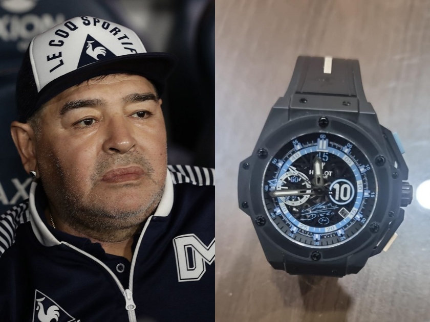 Football Legend Diego Maradona watch, stolen in Dubai, recovered in Assam, 1 arrested | दुबईत चोरीला गेलेलं दिएगो मॅराडोना यांचं २० लाखांचं घड्याळ आसाममध्ये सापडलं