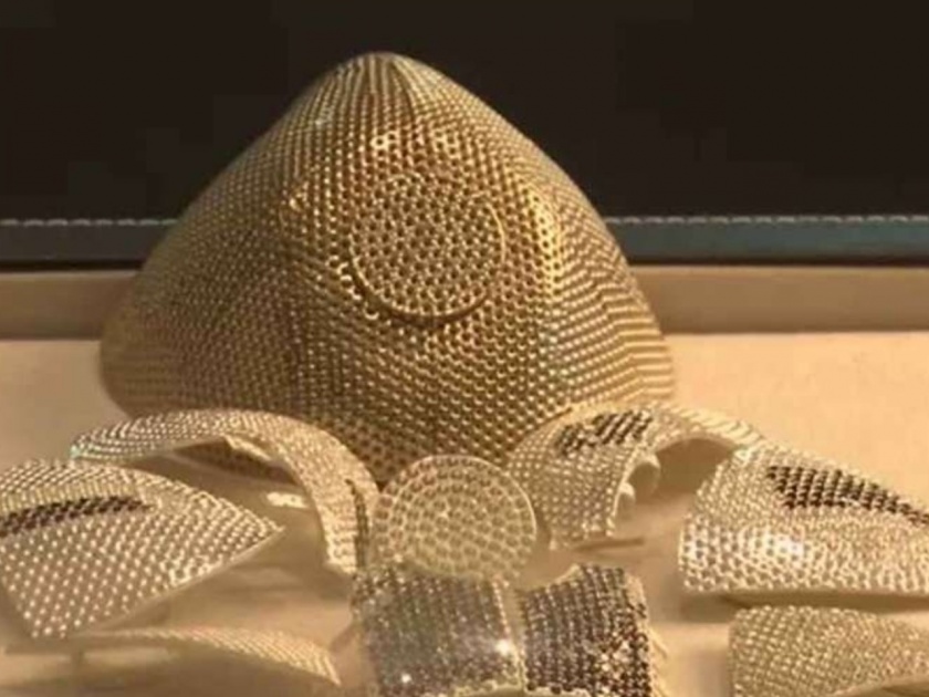 Israeli jeweller makes gold coronavirus mask worth 1.5 million dollars | बाबोss... 18 कॅरेट सोनं, 3600 हिरे; तयार होतोय 11 कोटींचा शाही 'मास्क'!