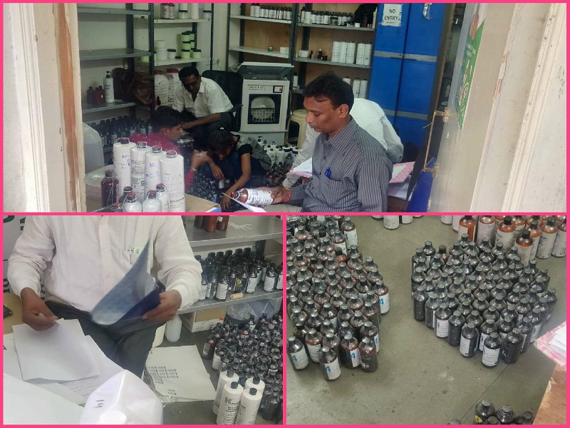 7 lakh 73 thousand counterfeit cosmetics seized in Pune; Action of Food and Drug Administration | पुण्यात तब्बल ७ लाख ७३ हजारांची बनावट सौंदर्य प्रसाधने जप्त; अन्न व औषध प्रशासन विभागाची कारवाई