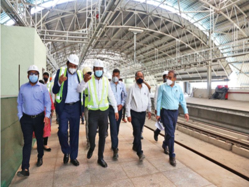 Committee of expert engineers for metro work | मेट्रोच्या कामासाठी तज्ज्ञ अभियंत्यांची समिती; सिडको, महामेट्रोच्या अधिकाऱ्यांनी केली पाहणी