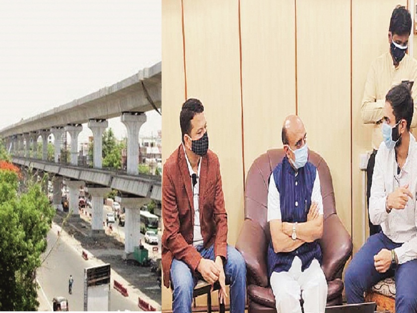 Aurangabad Metro: Metro to run on double decker bridge from Shendra DMIC to Waluj | Aurangabad Metro: शेंद्रा डीएमआयसी ते वाळूजपर्यंत डबल डेकर पुलावरून धावणार मेट्रो !