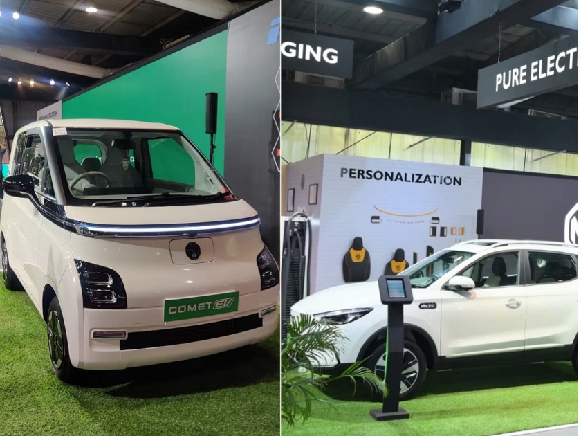 mg showcases electric cars at vibrant gujarat global summit 2024 | Vibrant Gujarat Summit मध्ये MG च्या इलेक्ट्रिक कारची झलक! किंमत 8 लाख रुपयांपासून सुरू
