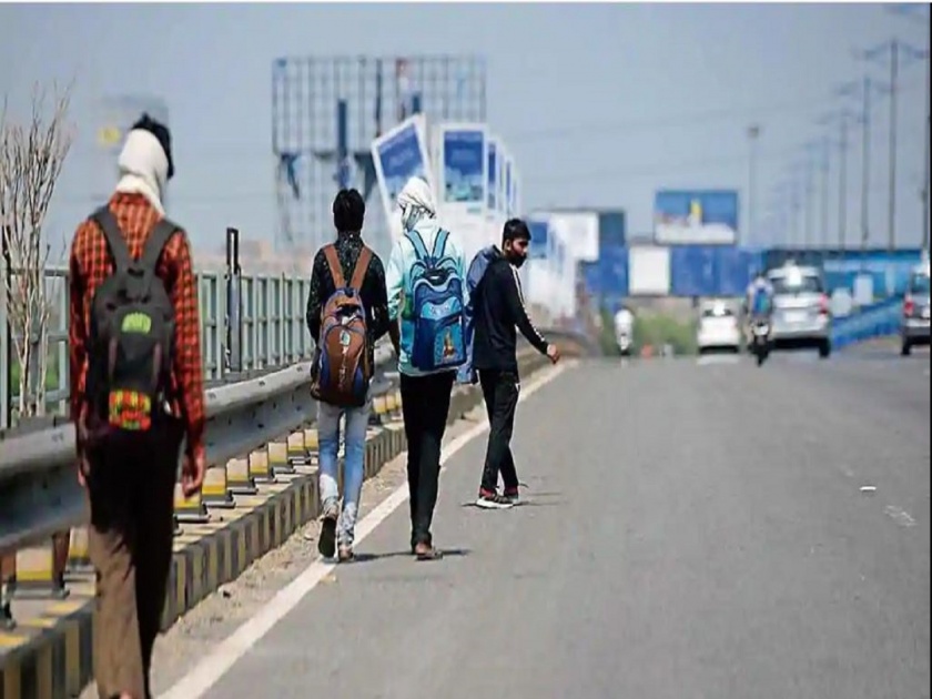 Azamgarh worker Helplessness walked 780 km Without Food Reached Home After 10 Days-SRJ | मजुराची व्यथा, 7 दिवस पोटात अन्नाचा दाणा नसताना चालतच केला 780 किमी प्रवास