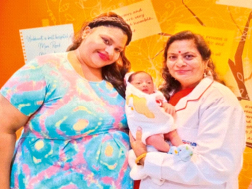 160 kg woman gets motherhood after 14 years, successful delivery at Mira Road private hospital | 160 किलोंच्या महिलेस 14 वर्षांनी लाभले मातृत्वसुख, मीरा रोडच्या खासगी रुग्णालयात यशस्वी प्रसूती