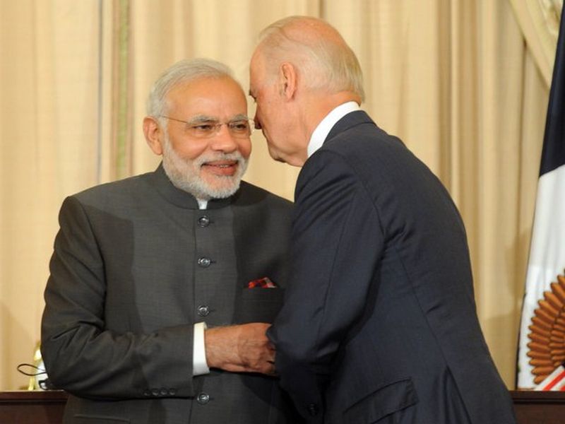 Joe Biden Wins 2020 US Election: Indian Prime Minister Narendra Modi also tweeted congratulations After Joe Biden's victory | Joe Biden Wins 2020 US Election: पंतप्रधान मोदींकडून जो बायडन यांचं अभिनंदन; फोटो शेअर करत म्हणाले...