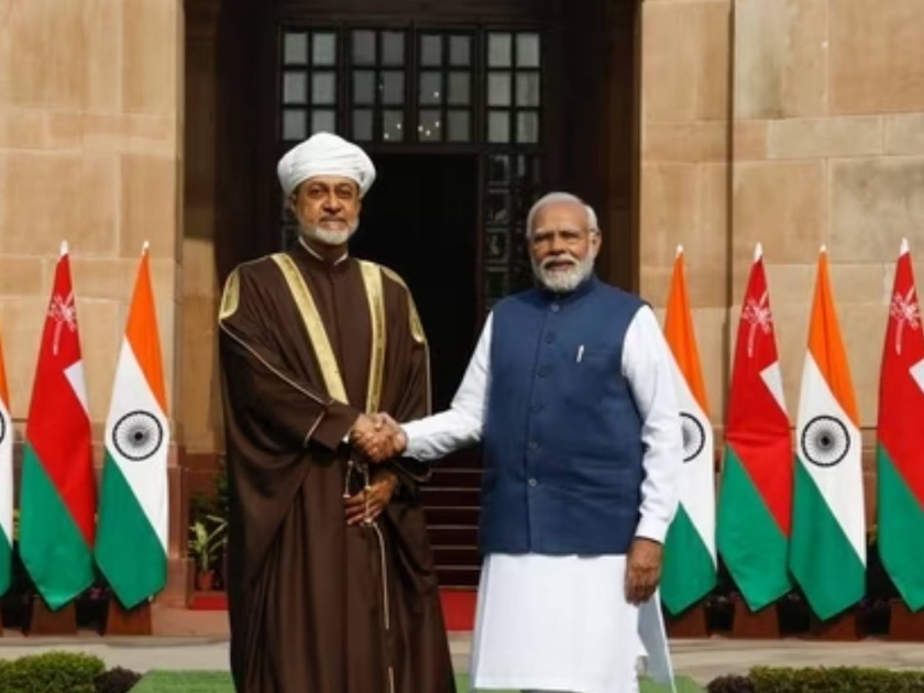 Oman sultan haitham bin tarik pm modi on israel hamas conflict india oman relations news after 26 years | ओमानचे सुलतान तब्बल २६ वर्षानंतर भारत दौऱ्यावर; पंतप्रधान मोदींशी गाझा मुद्द्यावर झाली चर्चा