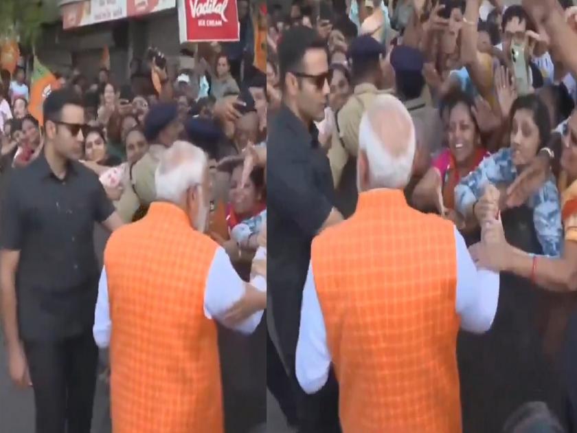Lok Sabha Election 2024 PM Modi Cast Vote Ahmedabad: Blind Girl Holds Prime Minister's Hand; see what Modi did | दृष्टीहीन तरुणीने पंतप्रधानांचा हात पकडला; SPG कमांडो आला तेवढ्यात...पाहा मोदींनी काय केले