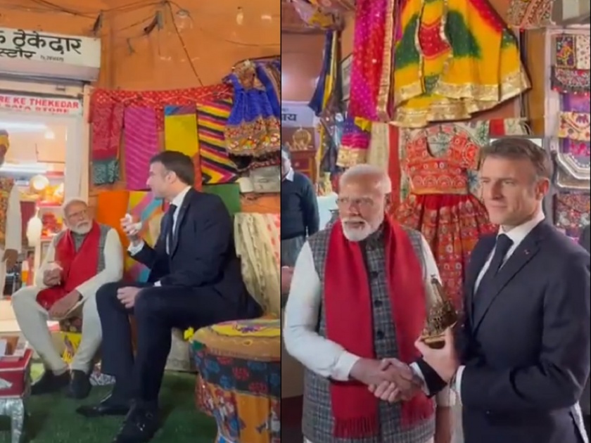 Republic Day 2024: PM Modi gives model of Sri Ram temple to French President, Macron says- 'will have to go to Ayodhya' | PM मोदींनी फ्रान्सच्या राष्ट्राध्यक्षांना दिले श्रीराम मंदिराचे मॉडेल; मॅक्रॉन म्हणाले- 'अयोध्येला जावं लागेल'
