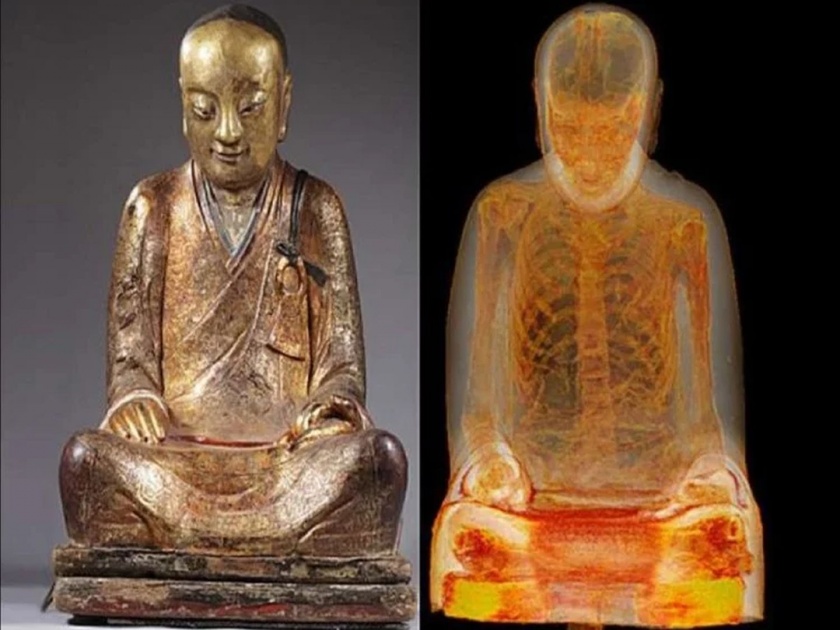 Buddhist monk mummified remains found inside a 1000 year old ancient statue in china | १ हजार वर्ष जुन्या मूर्तीमध्ये दडलं होतं रहस्य, उलगडलं तेव्हा वैज्ञानिकही झाले अवाक्