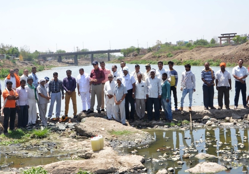 Bhumipujan of 'Bio Sanitizer' technology project for purification of Morna river | मोर्णा नदी शुध्दीकरणासाठी 'बायो सॅनिटायझर' तंत्रज्ञान प्रकल्पाचे भुमीपुजन