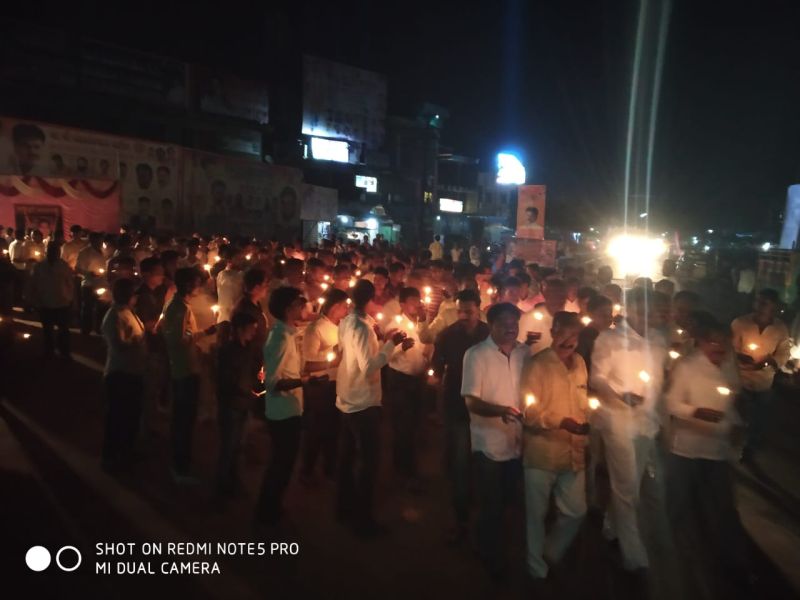  Maratha Kranti Front Kandal March | मुक्ताईनगरला मराठा क्रांती मोर्चा कॅण्डल मार्च