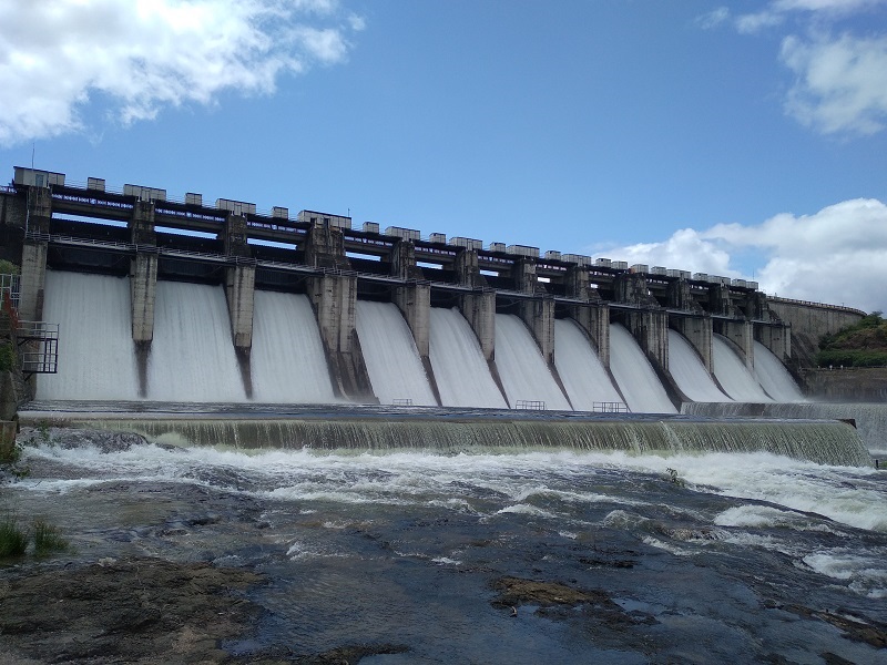 Heavy rainfall in the catchment area of Mula Dam; 5,000 cusecs of water released into the river basin |  मुळा धरणाच्या पाणलोटात पावसाची जोरदार हजेरी; ५ हजार क्युसेकने नदीपात्रात सोडले पाणी