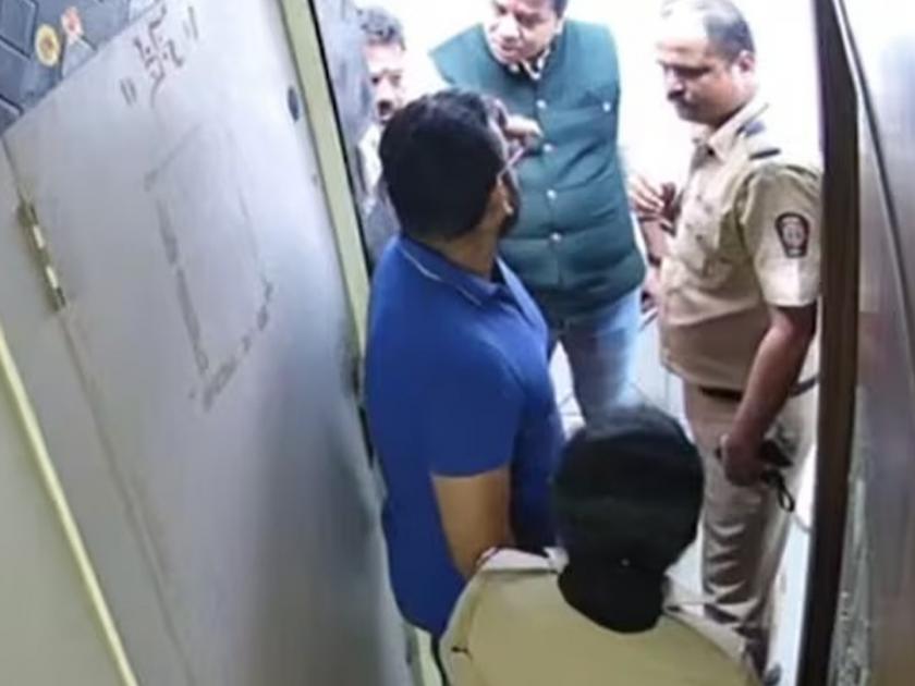 Mumbai News CCTV footage of MNS leader Avinash Jadhav beating up Saraf son | "मुलीला बाहेर काढण्यासाठी कानाखाली मारली"; अविनाश जाधवांनी मारहाण केल्याचे CCTV फुटेज समोर
