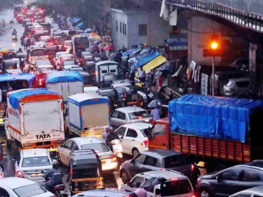 Mumbai Traffic Update Mumbai Traffic Police Share List Of Chocked Roads Check Roads To Avoid Today | Mumbai Traffic Update: मुंबईत संततधार, ट्राफिक जाम; पोलिसांनी शेअर केली यादी; आज 'हे' रस्ते टाळा!