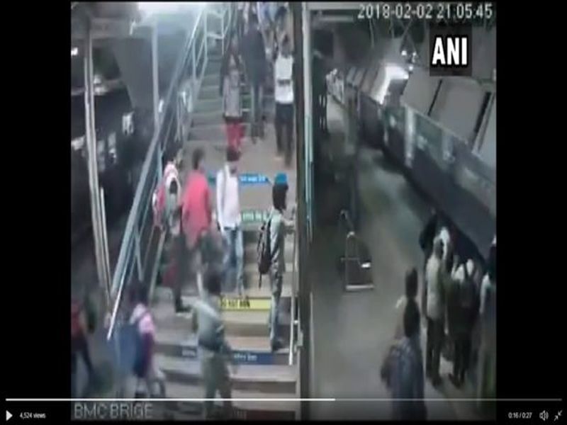 RPF Jawan saves boy coming under train | VIDEO: चालत्या ट्रेनखाली आला तरुण, RPF जवानाने मृत्यूच्या जबड्यातून काढलं बाहेर
