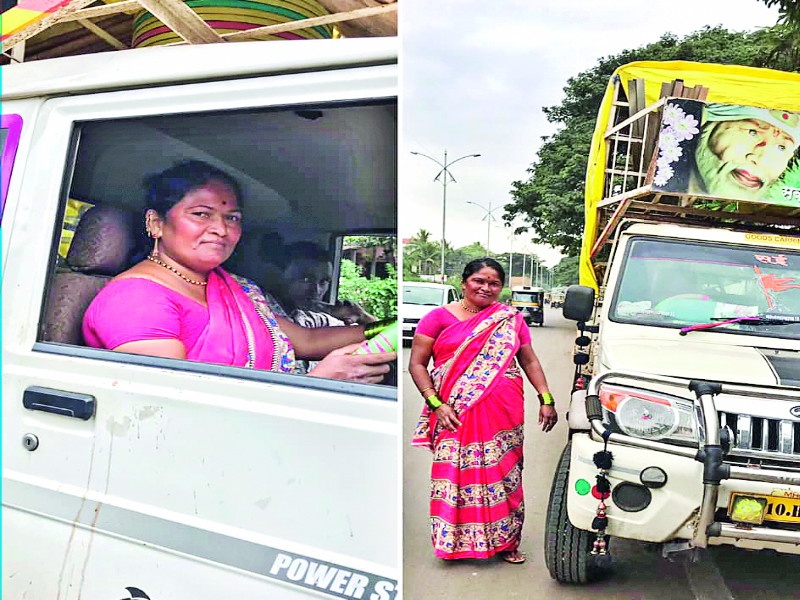 Steering of vehicles in the hands of Nakusa Mhasal for the benefit of the family | कुटुंबाच्या चरितार्थासाठी ‘नकुसा’च्या हाती गाडीचे ‘स्टेअरिंग’; घाटरस्त्यात रात्रंदिन प्रवास 