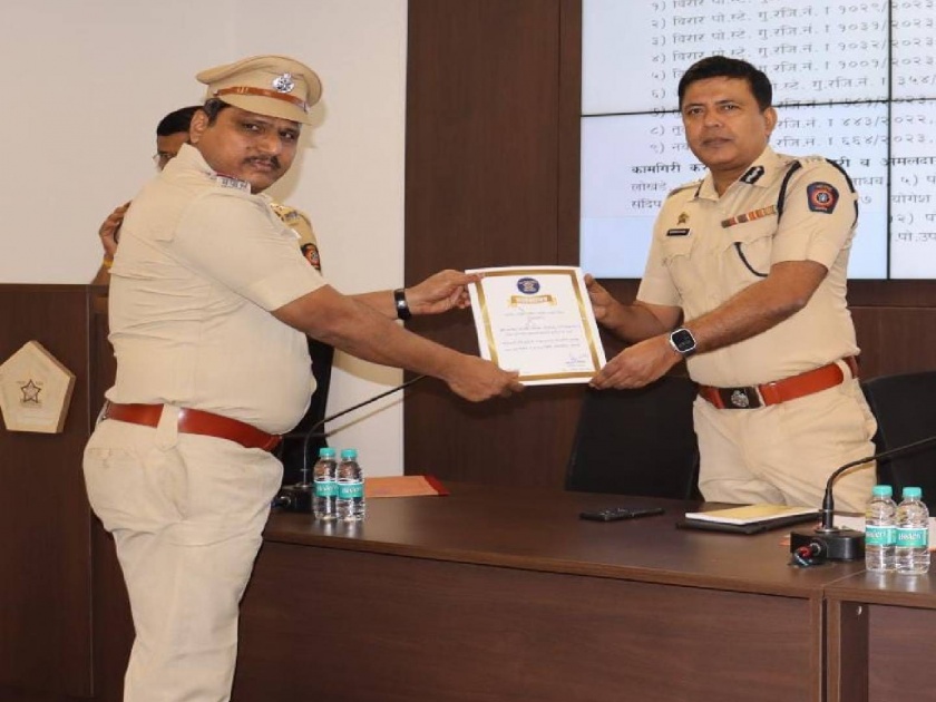 Commissioner of Police Madhukar Pandey felicitated the best investigating police inspectors | सर्वोत्कृष्ट तपास करणार्‍या पोलीस निरीक्षकांचा पोलीस आयुक्त मधुकर पांडेनी केला सत्कार