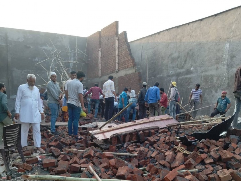 Six laborers injured in wall collapse in Nalasopara; Incident in Chaudhary Compound, Pelhar | नालासोपाऱ्यात भिंत कोसळून सहा मजूर जखमी; पेल्हारच्या चौधरी कंपाऊंडमधील घटना