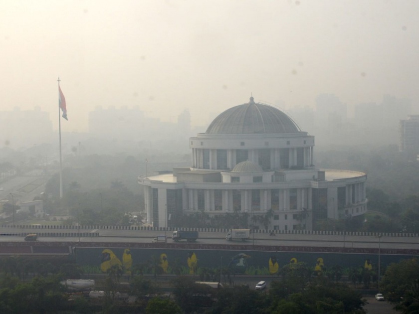 Navi Mumbai: Navi Mumbai residents are suffocating, air quality index reaches 206 | Navi Mumbai: नवी मुंबईकरांचा श्वास गुदमरतोय, हवा गुणवत्ता निर्देशांक २०६ वर पोहचला