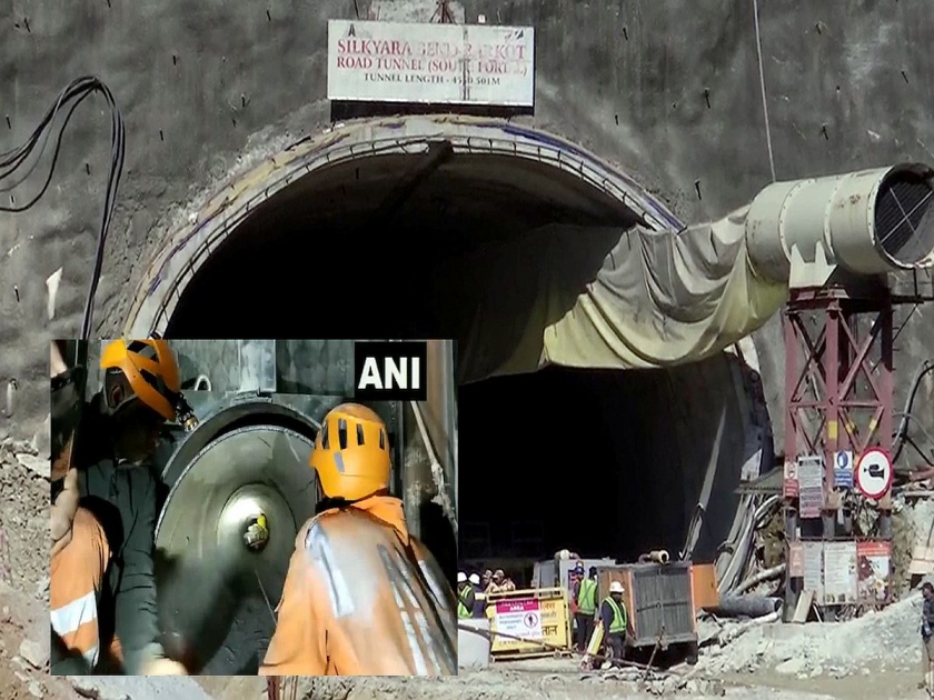 Uttarakhand Tunnel Rescue: How to get the workers stuck in the tunnel out of the pipe on a stretcher? The video shown by the rescue team | बोगद्यात अडकलेल्या कामगारांना पाईपमधून स्ट्रेचरवरून कसं बाहेर काढणार? रेस्क्यू टीमनं दाखवला व्हिडीओ  
