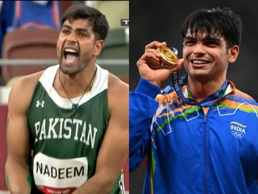 Tokyo Olympic 2020 : Indian Neeraj Chopra won Gold, Pakistan's Arshad Nadeem finished in top 5 | Tokyo Olympic, Neeraj Chopra : नीरज चोप्रानं सुवर्ण पदकासह पाकिस्तानच्या अर्षद नदीमलाही लोळवलं, बघा कितव्या स्थानावर फेकलं!