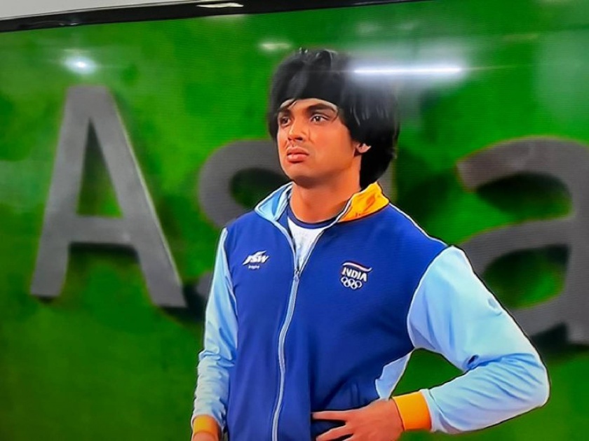 Asian Games 2023 Neeraj Chopra : Neeraj Chopra comes up with a big effort in his first attempt but there is some technical problem and that is why the distance is not confirmed yet  | नीरज चोप्राने पहिल्याच प्रयत्नात भाला बराच लांब फेकला, पण आयोजकांमुळे गोंधळ झाला अन्.. 