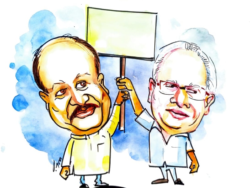 Maharashtra Coronavirus Lockdown restrictions and politics | दादा-भाऊ, आपण नाही तिकडं लक्ष द्यायचं...आपण आपलं राजकारण करत राहायचं!