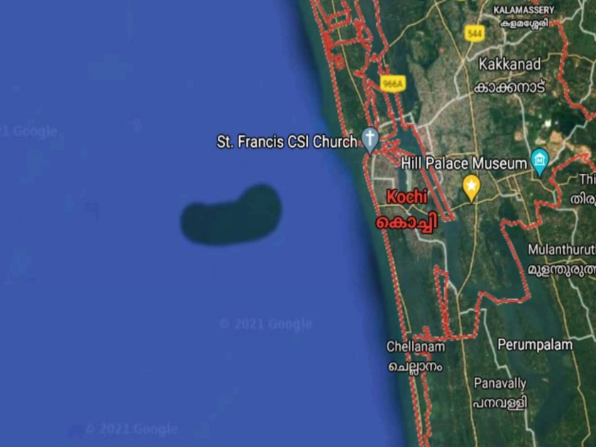 Google Maps show new underwater structure in Arabian Sea near Keralas Kochi experts to probe formation | काय सांगता? अरबी समुद्रात पाण्याखाली दिसू लागलं रहस्यमय बेट; तज्ज्ञांसह सारेच हैराण