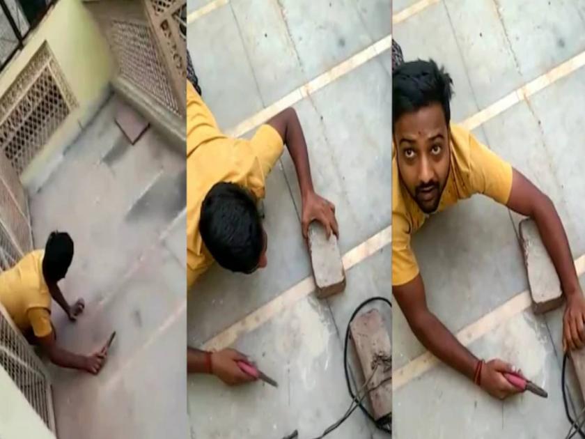 video of electricity theft caught in muradnagar ghaziabad goes viral | भावा, मी इथेच उभा आहे! पुरावा नष्ट करायला आला अन् अलगद सापडला; भन्नाट व्हिडीओ व्हायरल