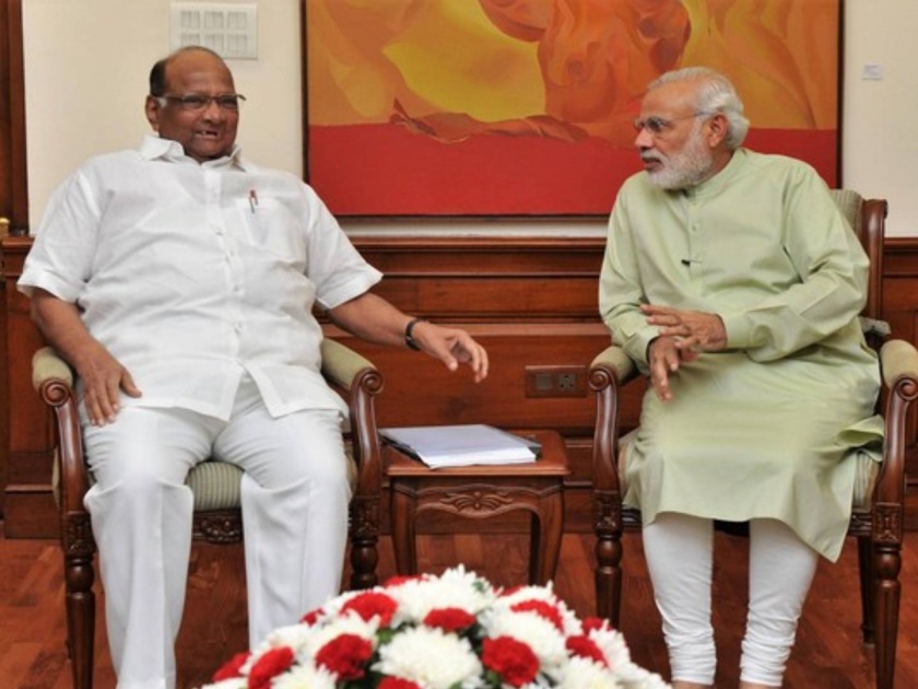 ncp chief Sharad Pawar meets PM Narendra Modi in Delhi after meeting piyush goyal and rajnath singh | आधी दोन बडे मंत्री पवारांना भेटले अन् मग पवारच मोदींच्या भेटीला गेले; वाचा नेमके काय घडले