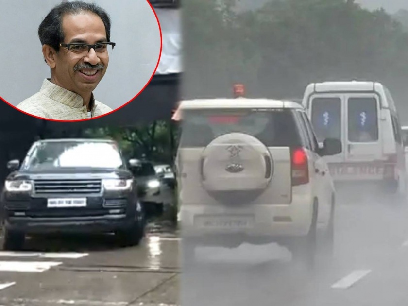 cm uddhav thackeray lefts mumbai for pandharpur with wife rashmi thackeray in heavy rain | मुख्यमंत्री सुस्साट! भर पावसात सपत्नीक पंढरपूरसाठी रवाना; उद्धव ठाकरे ड्रायव्हिंग सीटवर