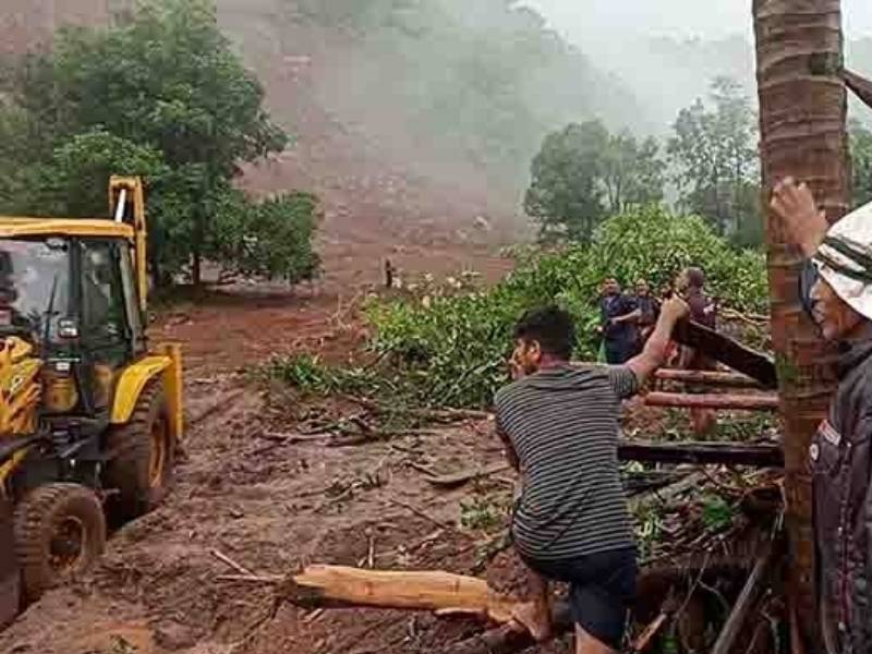 Raigad Rain Another tragic landslide accident in Raigad 11 killed in poladpur | Raigad Rain: रायगडमध्ये आणखी एक दरड दुर्घटना, पाेलादपूर येथे दरड काेसळून ११ जणांचा मृत्यू