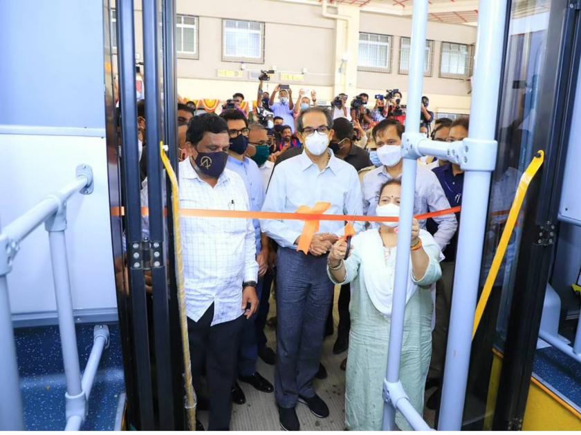 CM Uddhav Thackeray launches eco friendly BEST buses in Mumbai | बेस्टची ईलेक्ट्रिक सवारी; मुख्यमंत्री उद्धव ठाकरे यांच्या हस्ते उद्घाटन