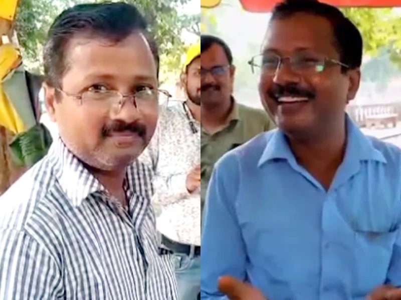 This Gwalior chaat seller lookalike Delhi CM Arvind Kejriwal | Arvind Kejriwal Lookalike: 'सेम टू सेम' केजरीवाल! मध्य प्रदेशचा पाणीपुरीवाला रातोरात झाला फेमस