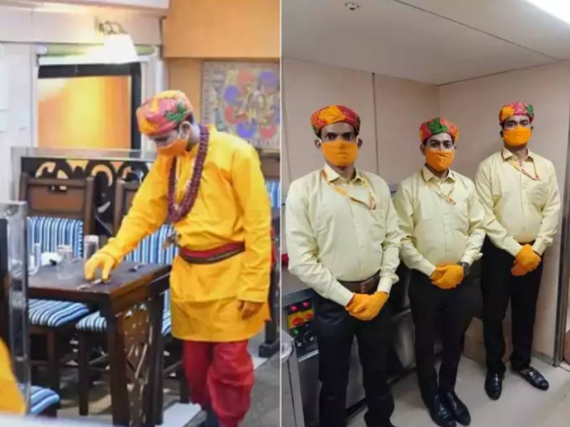 Railway Completely Changed The Dress Of Ramayan Express Service Staff After Seers Threaten To Stop The Train | 'हा तर हिंदूंचा अपमान', रेल्वेत भगव्या रंगाच्या कपड्यांमध्ये दिसले वेटर, तर भडकले संत; रेल्वेनं तातडीनं घेतला निर्णय