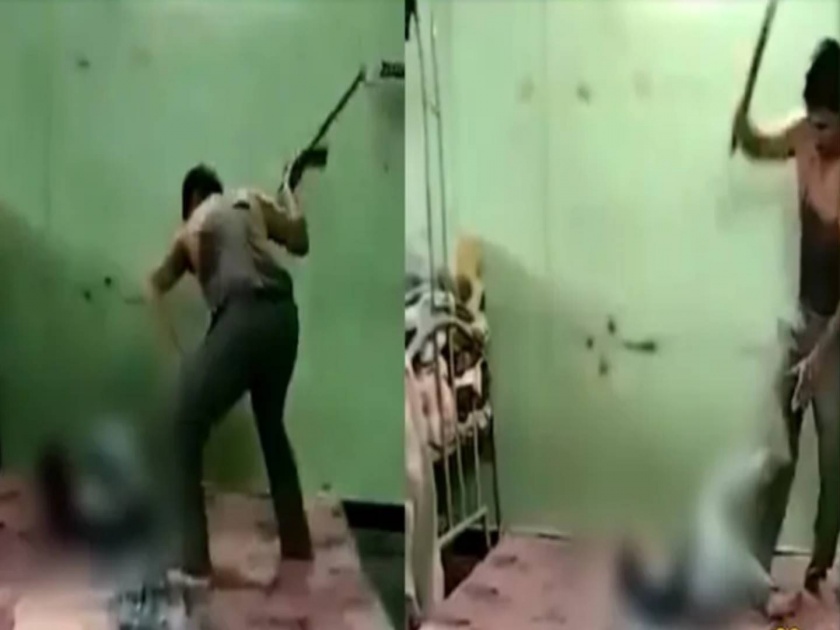 viral video of man brutally thrashing son in hyderabad | लेक गयावया करत असताना बापाची बेदम मारहाण; कारण वाचून तळपायाची आग मस्तकात जाईल