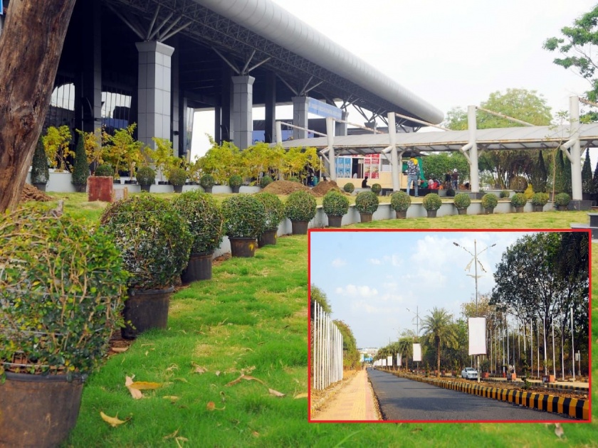 huge preparations for the G-20 Summit; beautification in Nagpur International airport area | जी-२० परिषदेची जय्यत तयारी; रस्ते गुळगुळीत, जिकडेतिकडे फुले, हिरवळ