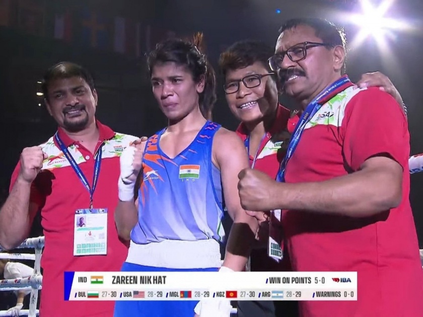 Nikhat Zareen, Boxing World Championship: India's Nikhat Zareen becomes World Champion; Jitpang Jutmas of Thailand made history by beating them 5-0 | Nikhat Zareen, Boxing World Championship : भारताची निकहत जरीन बनली वर्ल्ड चॅम्पियन; थायलंडच्या जितपाँग ज्युत्मासला ५-० असे नमवून घडवला इतिहास