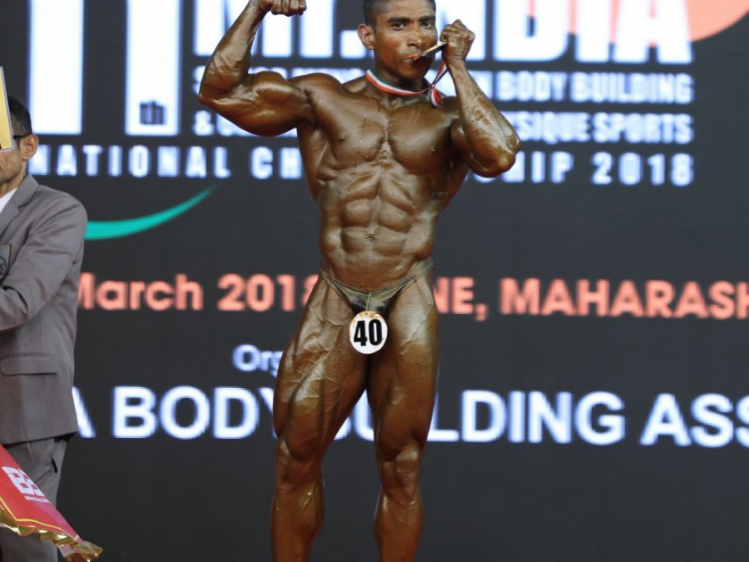 Bharat Shree bodybuilding competition: Nitin Mhatre of Maharashtra got Gold | भारत श्री शरीरसौष्ठव स्पर्धा: महाराष्ट्राच्या नितीन म्हात्रेला सुवर्ण