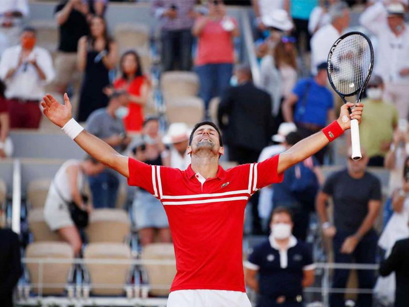 french open 2021 novak djokovic won the french open beating stefanos tsitsipas in the final | French Open 2021: अव्वल मानांकित नोवाक जोकोविच अजिंक्य; फ्रेंच ओपन स्पर्धा दुसऱ्यांदा जिंकत १९ व्या ग्रँडस्लॅमवर कोरलं नाव