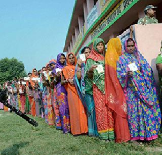 Bihar's Ranigram, second phase polling started | बिहारचा रणसंग्राम, दुस-या टप्प्यातील मतदान सुरु