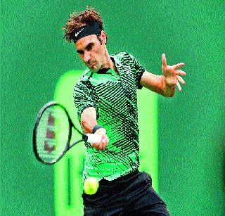 Federer's winning salute | फेडररची विजयी सलामी