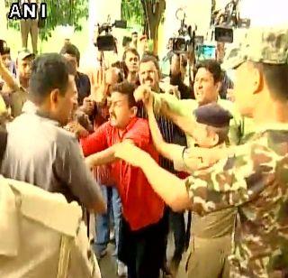 Striking Yadav's security forces assaulted media representatives | तेजस्वी यादव यांच्या सुरक्षारक्षकांकडून प्रसारमाध्यमांच्या प्रतिनिधींना मारहाण
