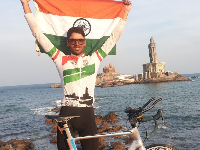 8 days, 7 hours, 38 minutes .. 3600 kilometers .. 17 year old Om Mahajan's thrill on a bicycle! | ८ दिवस, ७ तास, ३८ मिनिटे.. ३६०० किलोमीटर.. १७ वर्षीय  ओम महाजनांचा सायकलवरचा थरार!